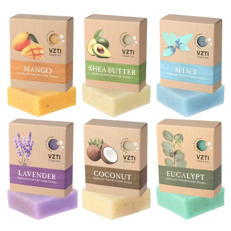 6pcs of Handmade Exfoliating Soap